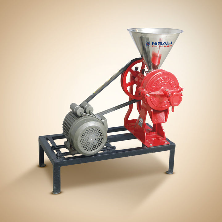 Red and gray grain mill 